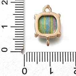 Brass Glass Imitation Gemstone Connector Charms&nbsp;KK-Z076-01G