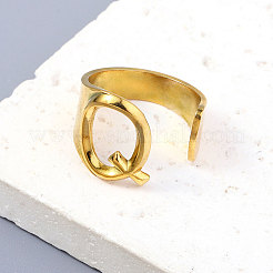PVD Vacuum Plating 201 Stainless Steel Cuff Rings&nbsp;RJEW-Z032-01G-Q