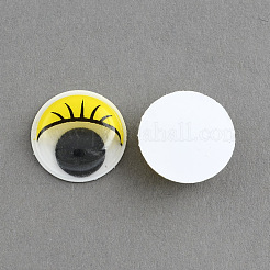 Plastic Wiggle Googly Eyes Buttons DIY Scrapbooking Crafts Toy Accessories with Label Paster on Back&nbsp;KY-S003B-8mm-05