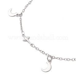 304 Stainless Steel Cross Link Chain Anklets&nbsp;AJEW-AN00739-02