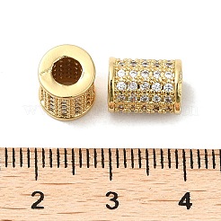 Rack Plating Brass Cubic Zirconia Beads&nbsp;KK-K349-07G-02