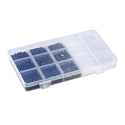DIY 15 Grids ABS Plastic & Glass Seed Beads Jewelry Making Finding Beads Kits&nbsp;DIY-G119-02A