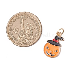 ハロウィン合金エナメルペンダント8個。  304ステンレススチールオープン丸カン付き  混合図形  ミックスカラー  13.5~26x13~25x1.5~2mm  穴：4.5mm&nbsp;PALLOY-JF04131