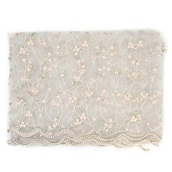 刺繍花ポリエステルレーストリム  衣装装飾用  ピンク  53-1/2インチ（1360mm）  約1.94ヤード（1.77m）/ pc&nbsp;OCOR-XCP0002-73