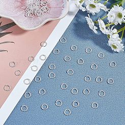 304ステンレススチールオープン丸カン  ツイストラウンド  銀  8x1.2mm  内径：5.5~6mm  60個/箱&nbsp;STAS-UN0014-91S