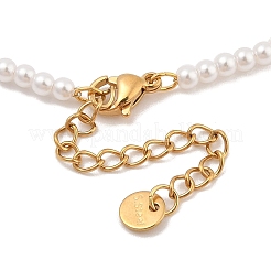 Imitation Pearl & Synthesis Shell Beaded Necklaces&nbsp;NJEW-A032-06G-03