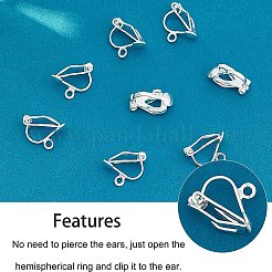 Brass Clip-on Earring Findings&nbsp;KK-PH0026-19S