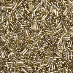 メッキガラス竹ビーズ  メタリックカラー  淡いチソウ  6~7x2mm  穴：1mm  約10000個/ポンド&nbsp;SEED-S046-01B-22