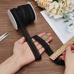 10ヤードのPUイミテーションレザーリボン、ワイヤー用プラスチック空スプール1個付き  ブラック  3/4インチ（20.5mm）&nbsp;OCOR-FG0002-57