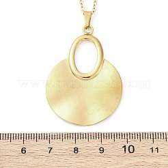 ファン 304 ステンレス ペンダント ネックレス  イオンプレーティング（ip）  18KGP本金メッキ  17.91インチ（45.5cm）&nbsp;NJEW-M096-23G