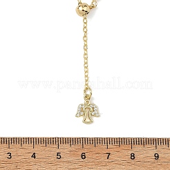 Adjustable Brass Cable Chain & Paperclip Chain Lariat Necklaces&nbsp;NJEW-JN06150-01