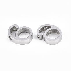 変色しにくい304ステンレススチールペンダント  数  ステンレス鋼色  NUM。6  13x10x3mm  穴：1.8mm&nbsp;LS-STAS-T041-09-6