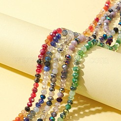 5 Strands 5 Colors Electroplate Glass Beads Strands&nbsp;EGLA-FS0001-31