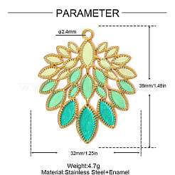 304 Stainless Steel with Enamel Pendants&nbsp;SA-OY001-30G