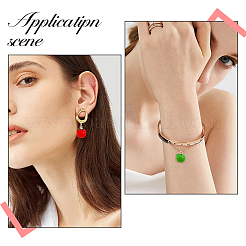 36Pcs 2 Colors Opaque Apple Resin Charms&nbsp;RESI-CA0001-54