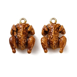 合金エナメルチャーム  ローストダックチャーム  ゴールドカラー  19x12x7mm  穴：1.6mm&nbsp;FIND-Z117-08G