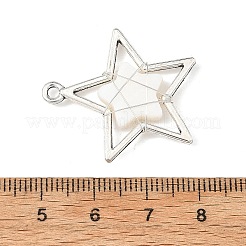 天然の貝殻と合金製のペンダント  銅のアクセサリーワイヤーを使って  スターのチャーム  アンティークシルバー＆シルバー  29.5x27x4mm  穴：2mm&nbsp;PALLOY-TA00456