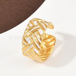304 Stainless Steel Adjustable Enamel Cuff Rings for Women&nbsp;RJEW-A074-06G