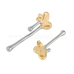 Heart Rack Plating Brass Stud Earrings&nbsp;EJEW-S235-01GP