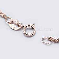 925 Sterling Silver Chain Necklaces&nbsp;STER-F039-50cm-17RG