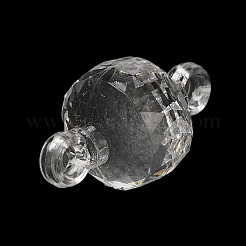 透明アクリル コネクタ チャーム  ファセットロンデルリンク  透明  25x14mm  穴：3mm  約303個/500g&nbsp;TACR-G048-34