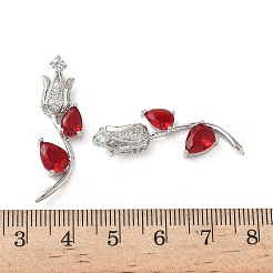 Brass Micro Pave Cubic Zirconia Pendants&nbsp;KK-P334-06P