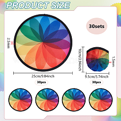 Polyester Foldable Flying Disc Fans with Storage Bag&nbsp;AJEW-WH00670-127A