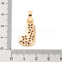 Brass Micro Pave Cubic Zirconia Pendants&nbsp;KK-C076-29L-G02