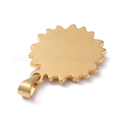 304ステンレスペンダント  デイジーの花  ゴールドカラー  26x23x3mm  穴：8x3mm&nbsp;STAS-I127-086G