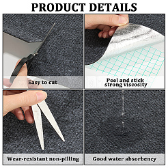 10Pcs 2 Colors Square Self-adhesion Polyester Carpet Tape&nbsp;DIY-CN0003-16