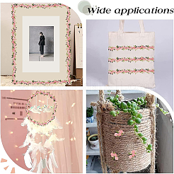 15 ヤードの花ポリエステル刺繍レースリボン  洋服アクセサリーデコレーション  ライトコーラル  3/4インチ（20mm）&nbsp;OCOR-WH0070-77E