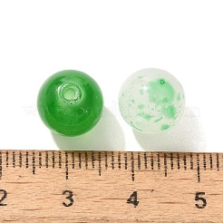 混合スタイルのガラスビーズ  ラウンド  薄緑  8~10mm&nbsp;GLAA-XCP0012-02A