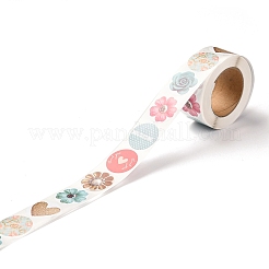 3D Flower & Heart Pattern Roll Stickers&nbsp;X-DIY-B031-05