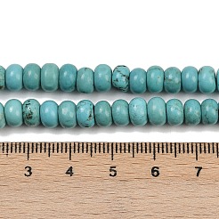 天然石ハウライトビーズ連売り  染め  ロンデル  6~6.5x4.5mm  穴：0.6~0.8mm  約88~91個/連  14.72''~15.31'（37.4~38.9センチメートル）&nbsp;G-R403-4x6-27