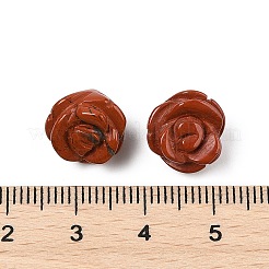 天然石レッドジャスパービーズ  ローズ  11.5~12.5x12~12.5x8~9mm  穴：1mm&nbsp;G-O156-C-27