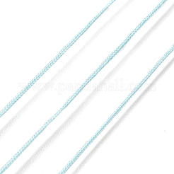 ナイロン編みコード  ジュエリー製作やマクラメ工芸用の中国結び紐  シアン  0.8mm  38~40 m /ロール&nbsp;NWIR-C003-01A-08