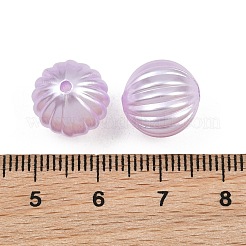 パール調アクリルビーズ  コルゲートラウンド  パープル  12.5x12.5mm  穴：1.6mm  約485個/500g&nbsp;AC-CBAAA05-04B