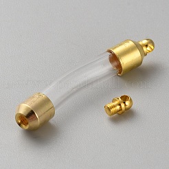 Transparent Glass Vial Pendant Normal Link Connectors&nbsp;AJEW-WH0596-018G