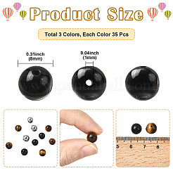 105Pcs 3 Styles Natural Tiger Eye&nbsp;G-PA0001-28