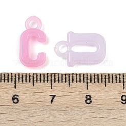 プラスチックチャーム  模造ゼリーチャーム  a～zの文字  ミックスカラー  13~14.5x5~12.5x3.5mm  穴：2mm  2631個/ 500g&nbsp;KY-B005-13