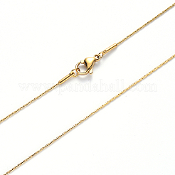PVD Vacuum Plating 304 Stainless Steel Boston Link Chain Necklace&nbsp;NJEW-S420-005D-G