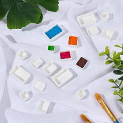 48Pcs 4 Styles Plastic Empty Watercolor Paint Pans&nbsp;AJEW-GF0014-21