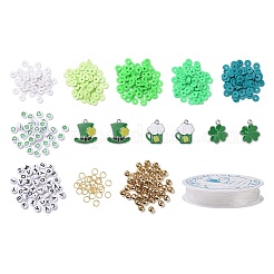 DIY Saint Patrick's Day Polymer Clay Beads Bracelet Making kit&nbsp;DIY-TZ0001-08