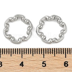 CCBプラスチックフレームコネクター  花  プラチナ  14.5x13.5x3mm  内径：11x9mm&nbsp;CCB-G020-38A-P