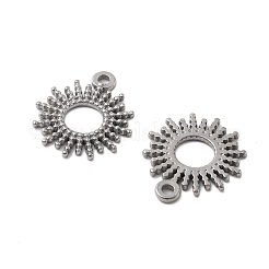 304ステンレスペンダント  太陽のチャーム  変色防止  ステンレス鋼色  17.5x15x1mm  穴：1.6mm&nbsp;STAS-V002-06P