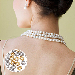 60個2色304ステンレススチールスペーサービーズ  花  粒状ビーズ  ゴールデン·ステンレス鋼色  3x1mm  穴：0.8mm  30個/カラー&nbsp;STAS-HY0001-49