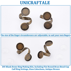 DIY Blank Dome Ring Making Kits&nbsp;DIY-UN0004-74