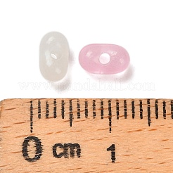 明るい透明なアクリルビーズ  ピーナッツ  暗闇で光る  ピンク  6.5~7x4x3~3.5mm  穴：1.4mm&nbsp;LACR-D009-01F