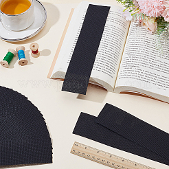 クロスステッチ用の14tコットンブックマーク  長方形  ブラック  244x50x0.6mm&nbsp;DIY-WH0671-098B