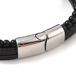 Braided Microfiber Leather Multi-strand Bracelets&nbsp;BJEW-B096-06B